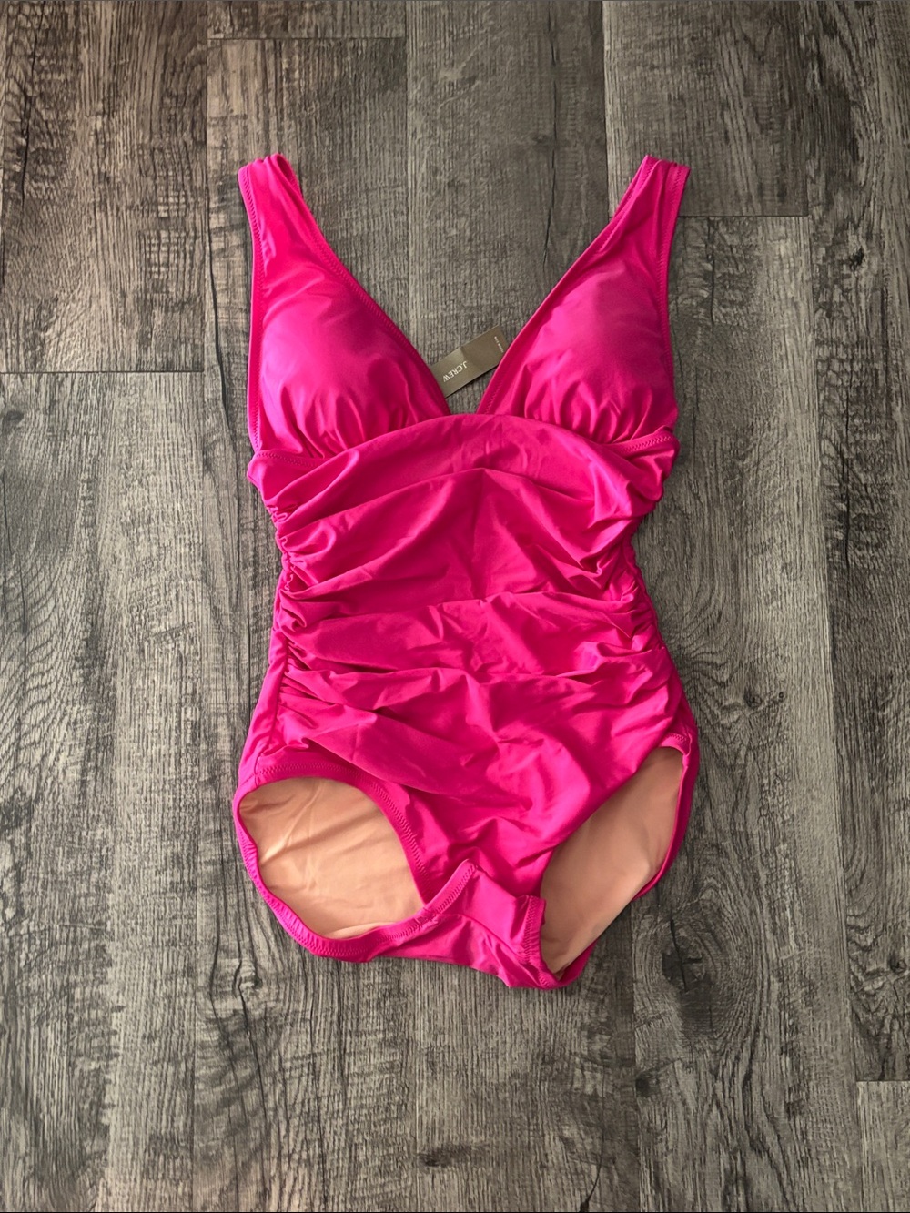 J. Crew Ruched One-Piece Swimsuit - Pink - Size 6